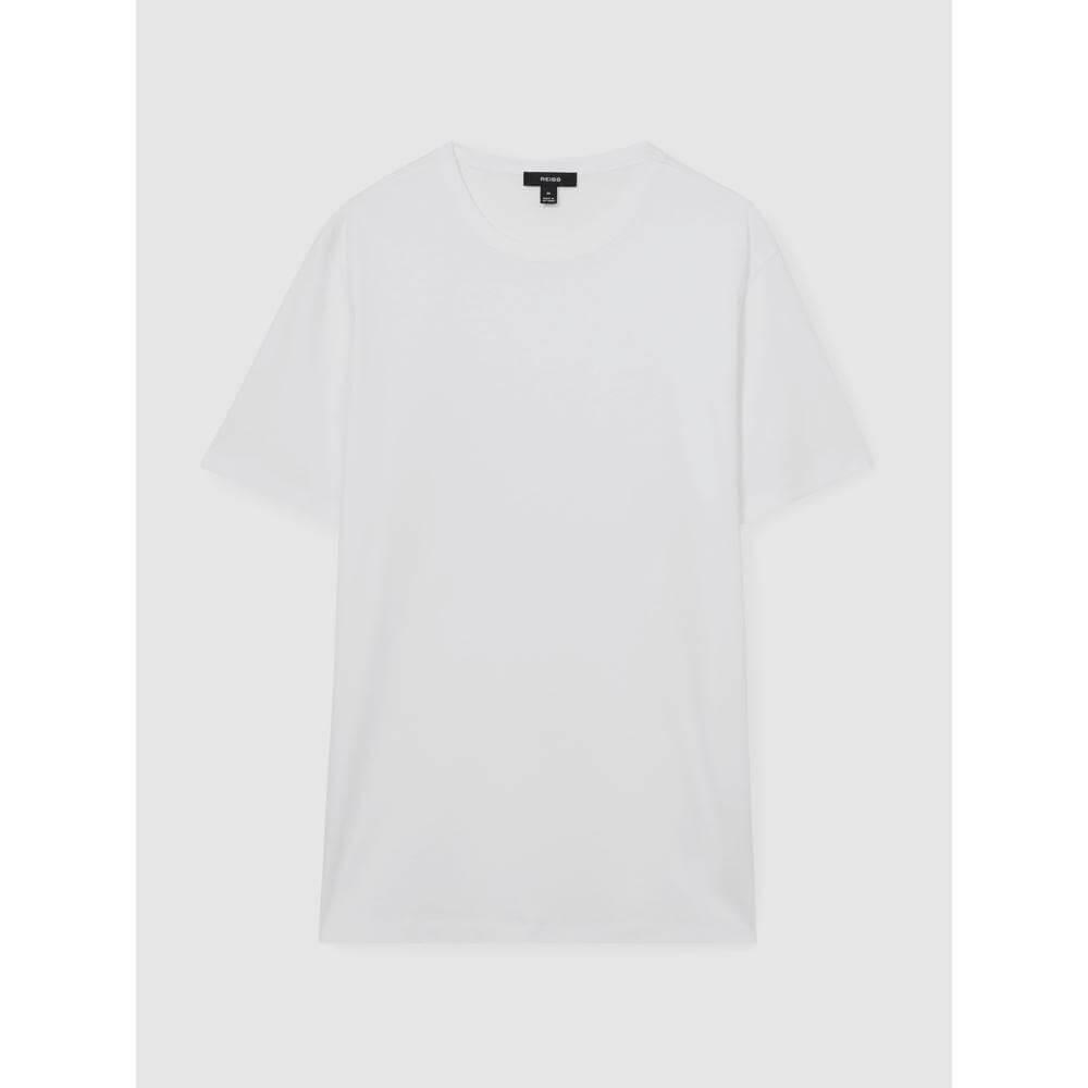 REISS Count Airwater-Cotton Crew-Neck T-Shirt